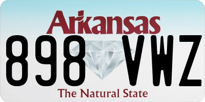 AR license plate 898VWZ