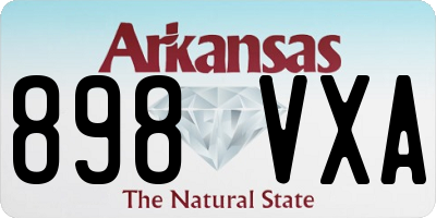 AR license plate 898VXA