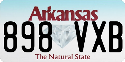 AR license plate 898VXB