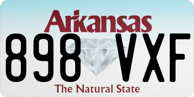 AR license plate 898VXF