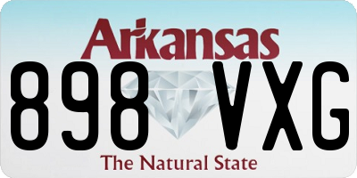 AR license plate 898VXG