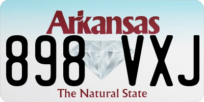 AR license plate 898VXJ