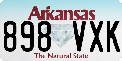 AR license plate 898VXK