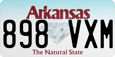 AR license plate 898VXM