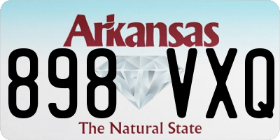 AR license plate 898VXQ