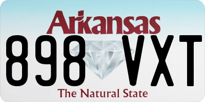 AR license plate 898VXT