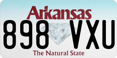 AR license plate 898VXU
