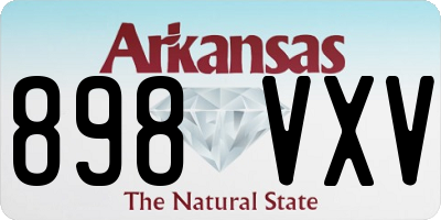 AR license plate 898VXV