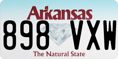 AR license plate 898VXW