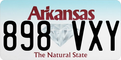 AR license plate 898VXY