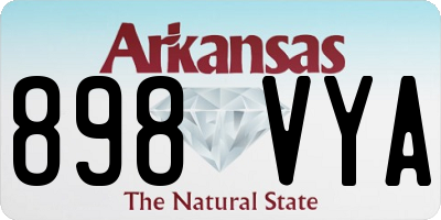 AR license plate 898VYA