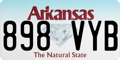 AR license plate 898VYB