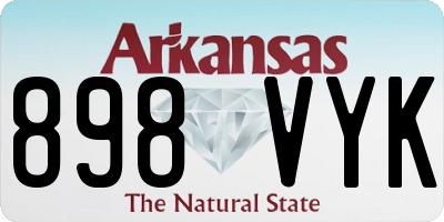 AR license plate 898VYK
