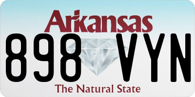 AR license plate 898VYN
