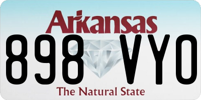 AR license plate 898VYO