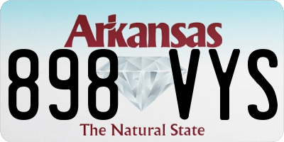 AR license plate 898VYS