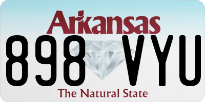 AR license plate 898VYU