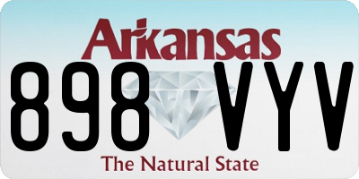 AR license plate 898VYV