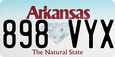 AR license plate 898VYX