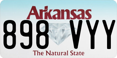 AR license plate 898VYY