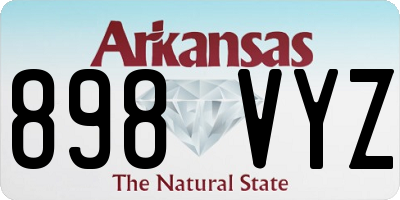 AR license plate 898VYZ
