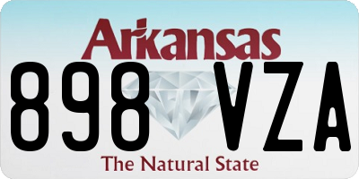 AR license plate 898VZA