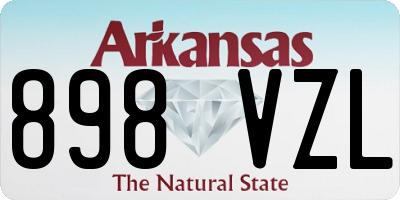 AR license plate 898VZL