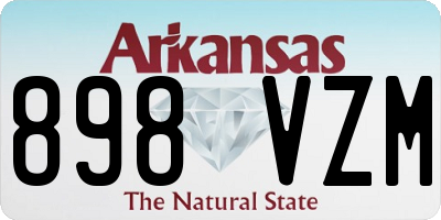 AR license plate 898VZM