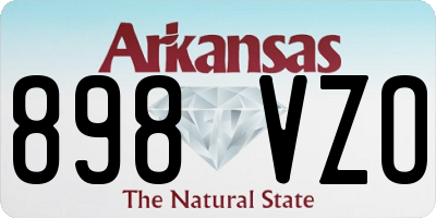 AR license plate 898VZO