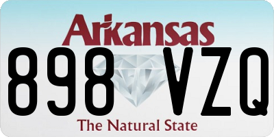AR license plate 898VZQ