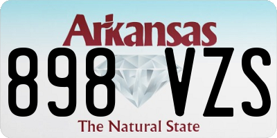 AR license plate 898VZS