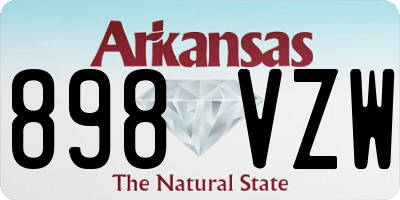 AR license plate 898VZW