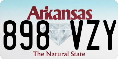 AR license plate 898VZY