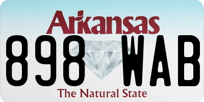 AR license plate 898WAB