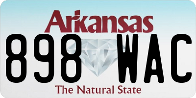 AR license plate 898WAC