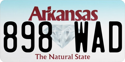 AR license plate 898WAD