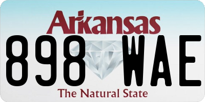 AR license plate 898WAE