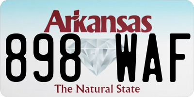 AR license plate 898WAF