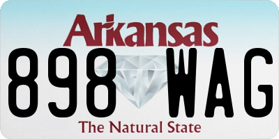 AR license plate 898WAG