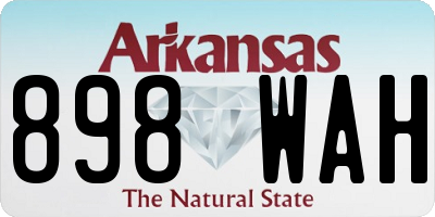AR license plate 898WAH