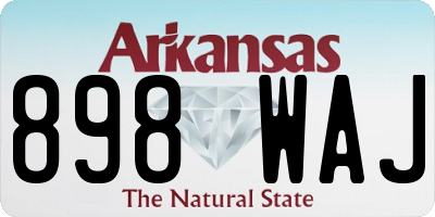 AR license plate 898WAJ