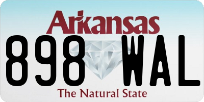 AR license plate 898WAL