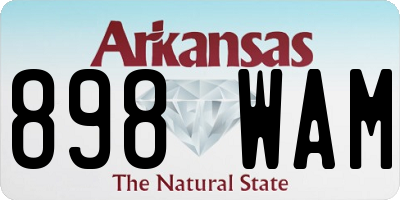 AR license plate 898WAM