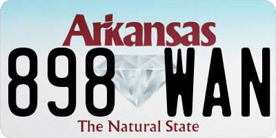 AR license plate 898WAN