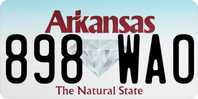 AR license plate 898WAO