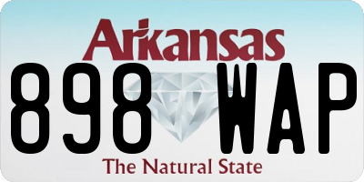 AR license plate 898WAP