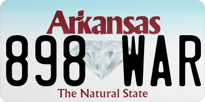 AR license plate 898WAR
