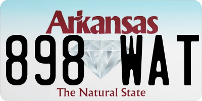 AR license plate 898WAT