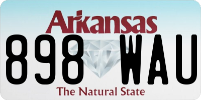 AR license plate 898WAU