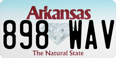 AR license plate 898WAV